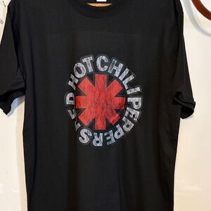 Red hot Chilli Peppers Black Graphic T-Shirt